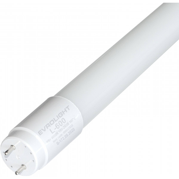 Фото - Лампочка светодиодная EVROLIGHT L-600 4000K 9Вт трубчастая LED (000041032)