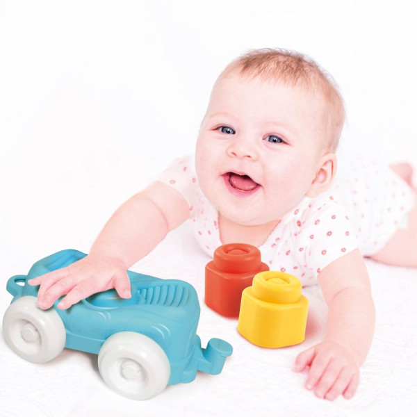 Фото - Базовый игровой транспорт для малыша Clementoni с конструктором Sensory Train серия Soft Clemmy (17424)