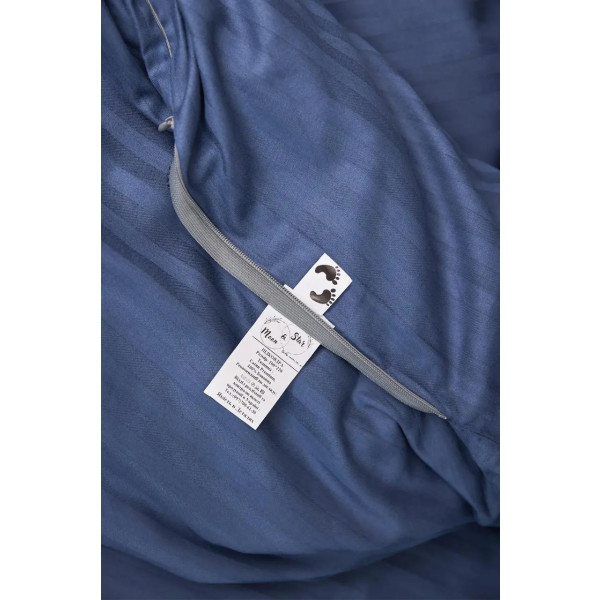 Фото - Пододеяльник двуспальный евро Moon&Star Satin Stripe Delfi Blue King Size 220x240 см (MS-870000424)