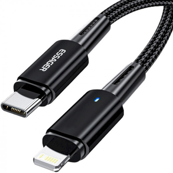 Фото - Кабель синхронизации данных Essager Sunset Type-C to Lightning 20W USB Charging Cable 1m Black (EXCTL-CG01)