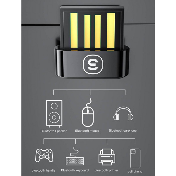 Фото - Адаптер сети Bluetooth USB Essager USB Bluetooth 5.1 (EBTMQ-XK01)