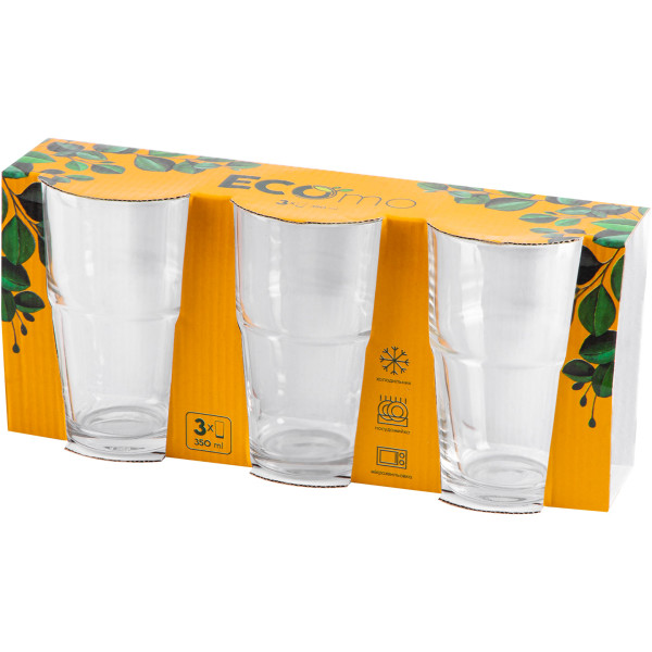 Фото - Набор стаканов Ecomo ZOSER 3x350 мл (ZOS-0350-PLN)