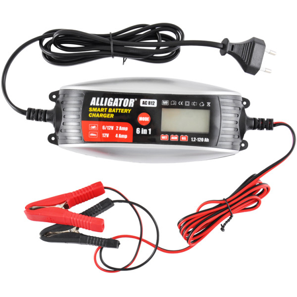 Фото - Пускозарядное устройство ALLIGATOR 4A 6/12V 1,2-120 А/год (AC812)