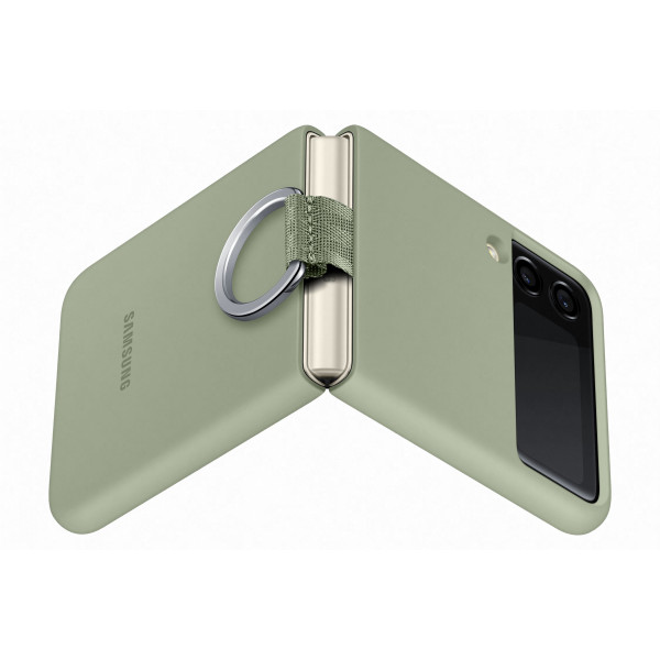 Фото - Чехол для смартфона Samsung Silicone Cover with Ring Samsung Galaxy Z Flip 3 Olive Green (EF-PF711TMEGRU)