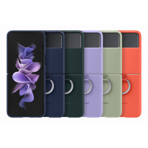 Фото - Чехол для смартфона Samsung Silicone Cover with Ring Samsung Galaxy Z Flip 3 Olive Green (EF-PF711TMEGRU)