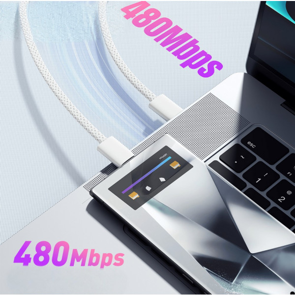 Фото - Сетевое зарядное устройство Essager Vanjane Travel Phone Charger Set PD20W with C-C 60W data cable (EFJB02-JSTT2-T)