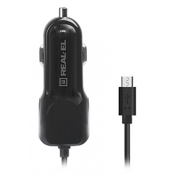 Фото - Автомобильное зарядное устройство REAL-EL CA-15 black (EL123160009)