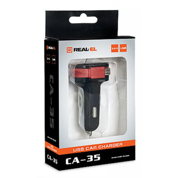 Фото - Автомобильное зарядное устройство REAL-EL CA-35 black (EL123160012)