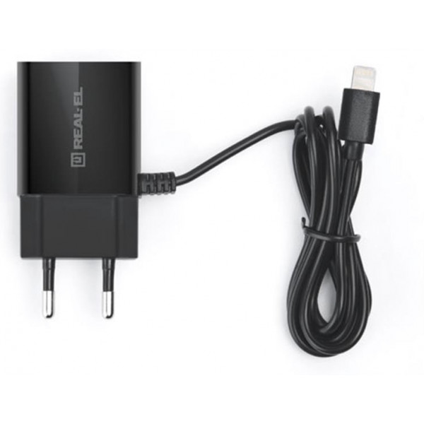 Фото - Сетевое зарядное устройство REAL-EL CH-217 Black (EL123160016)