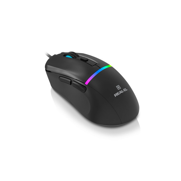 Фото - Мышь проводная игровая REAL-EL RM-530 Black (EL123200053)