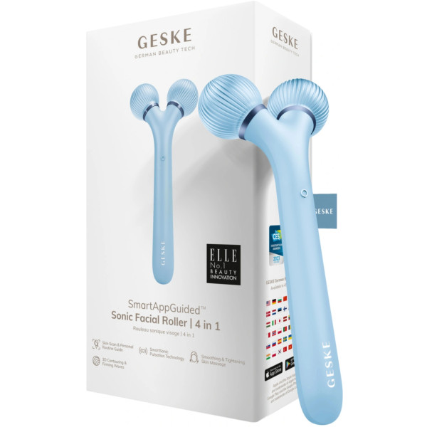 Фото - Электронный звуковой ролик для лица GESKE Sonic Facial Roller 4 в 1 аквамарин (GK000040AQ01)