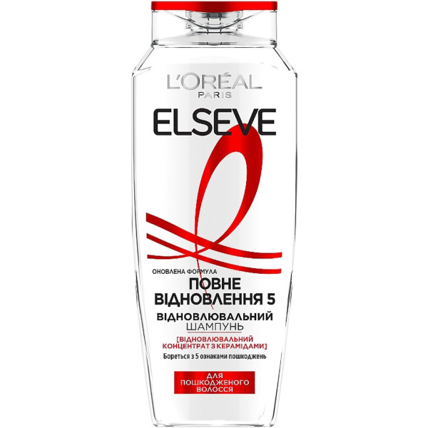 Фото - Шампунь женский Elseve Полное восстановление 5 д/поврежденных волос 400мл Фото - Шампунь женский Elseve Полное восстановление 5 д/поврежденных волос 400мл