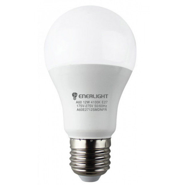 Фото - Лампочка светодиодная Enerlight A60 12Вт 4100K E27, 3 шт.