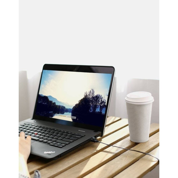 Фото - Кабель патч-корд UGREEN NW101 Cat 6 U/UTP Pure Copper Ethernet Flat Cable 1m Black (50184)