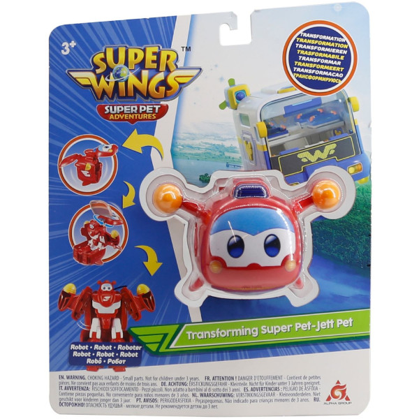 Фото - Робот-трансформер Super Wings Transforming Super Pet Джером любимец (EU770641)