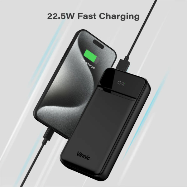Фото - Батарея мобильная Vinnic EVEREST 3 Fast Charge 20000mah 22.5W black (4898338024562)