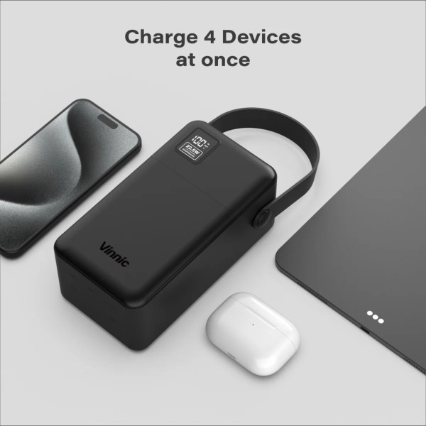 Фото - Батарея мобильная Vinnic EVEREST 4 Fast Charge 60000mah 22.5W black (4898338024586)