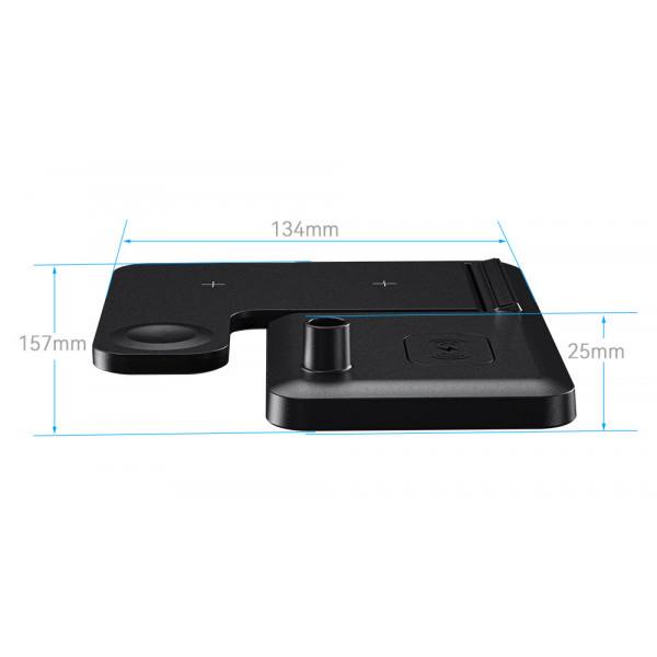 Фото - Беспроводное зарядное устройство Essager Jiecheng 4 in1  PD15W Black (EWXZM-JC01-Z)