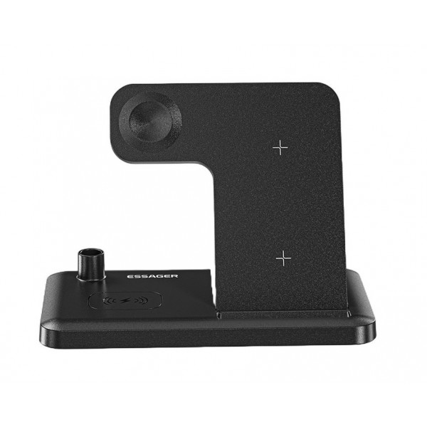 Фото - Беспроводное зарядное устройство Essager Jiecheng 4 in1  PD15W Black (EWXZM-JC01-Z)