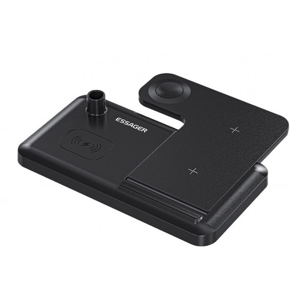 Фото - Беспроводное зарядное устройство Essager Jiecheng 4 in1  PD15W Black (EWXZM-JC01-Z)