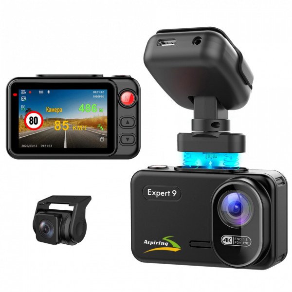 Фото - Видеорегистратор Aspiring Expert 9 Speedcam WI-FI GPS 2K 2 cameras (EX123SS)