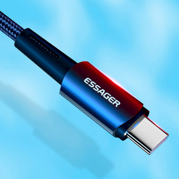 Фото - Кабель синхронизации данных Essager Sunset Type-C to Lightning 20W USB Charging Cable 1m Black (EXCTL-CG01)