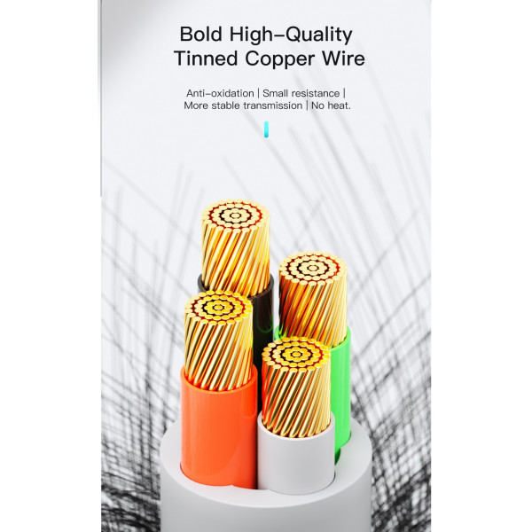 Фото - Кабель синхронизации данных Essager Rousseau 3A Fast Charging USB Type C Cable 0.25m Black (EXCT-LSB01)