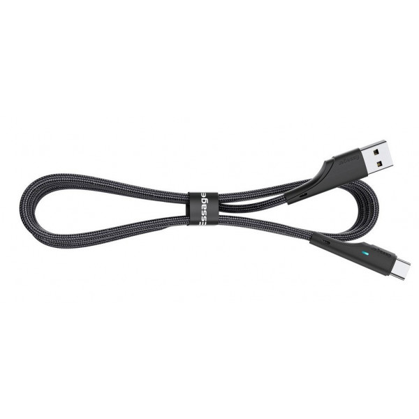 Фото - Кабель синхронизации данных Essager Rousseau 3A Fast Charging USB Type C Cable 0.25m Black (EXCT-LSB01)