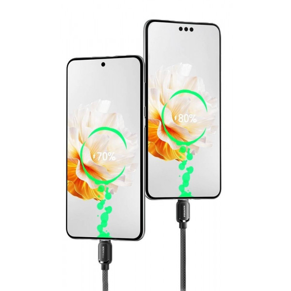 Фото - Кабель синхронизации данных Essager Jelly Bean Type-A-Type-C 7A fully compatible magnetic data cable 1M Black (EXCT-TD01-P)