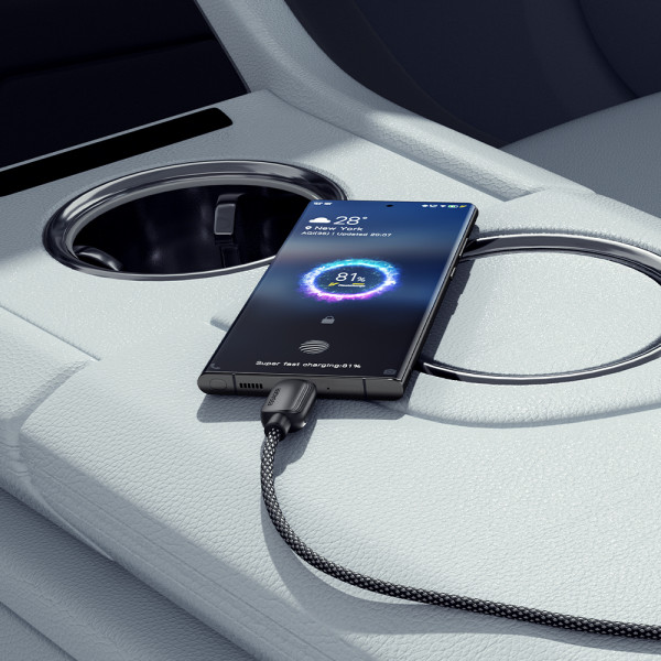 Фото - Кабель синхронизации данных Essager Breeze USB Cable Type C to Type C 1M Black 100W (EXCTT1-WL01-P)