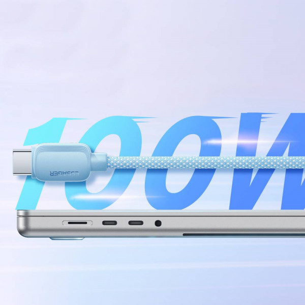 Фото - Кабель синхронизации данных Essager Breeze USB Cable Type C to Type C 1M White 100W (EXCTT1-WL02-P)