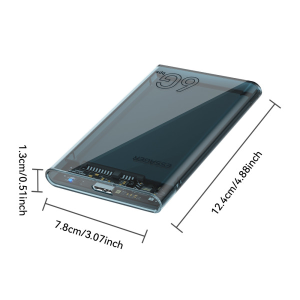 Фото - Внешний карман Essager Space SATA 3.0 Hard Drive 2.5 inch Enclosure (EYPS0-XZ20-P)