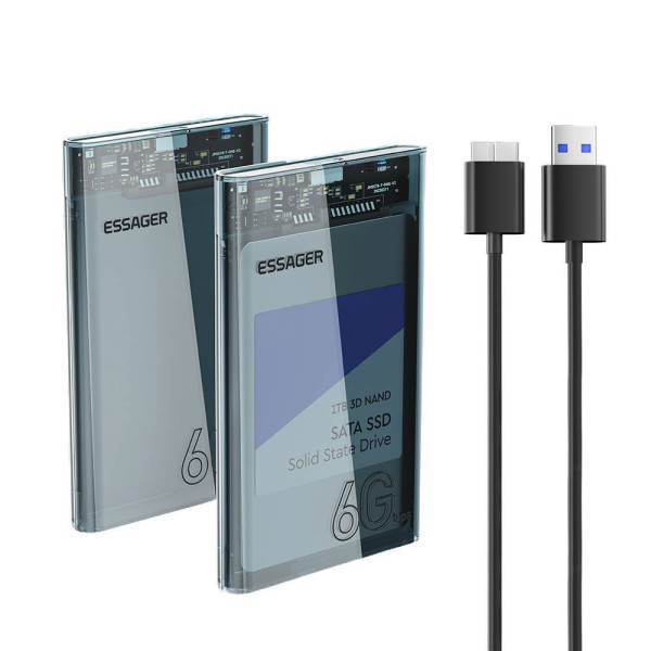 Фото - Внешний карман Essager Space SATA 3.0 Hard Drive 2.5 inch Enclosure (EYPS0-XZ20-P)