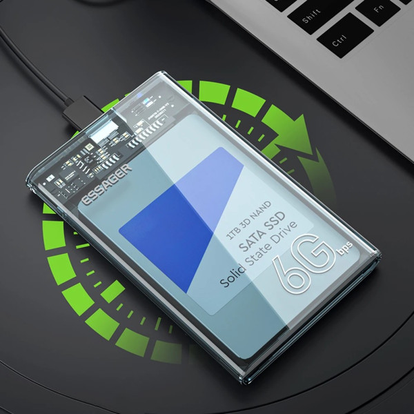 Фото - Внешний карман Essager Space SATA 3.0 Hard Drive 2.5 inch Enclosure (EYPS0-XZ20-P)