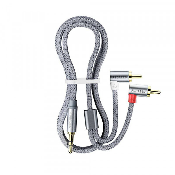 Фото - Кабель 3.5 мм - 3.5 мм Essager Monster Elbow RCA Audio Cable Jack 3.5 to 2 RCA Cable 3.5mm  3.5mm Jack to 2RCA 2M (EYPWT-MYA0G-P)