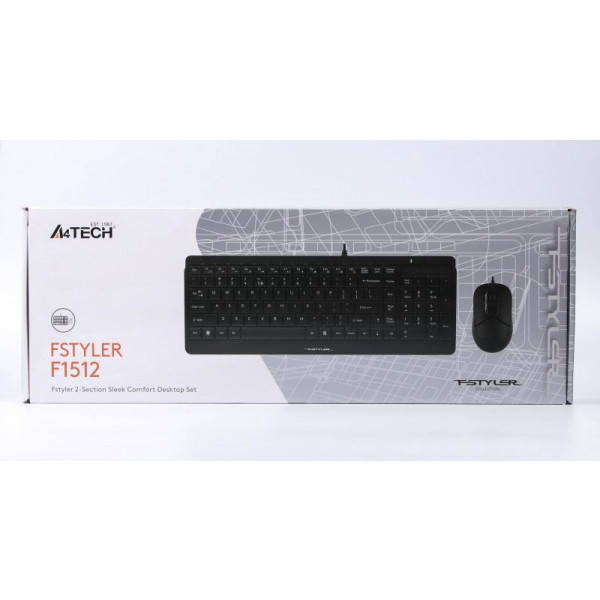 Фото - Клавиатура+мышь A4tech Fstyler USB Black (F1512)