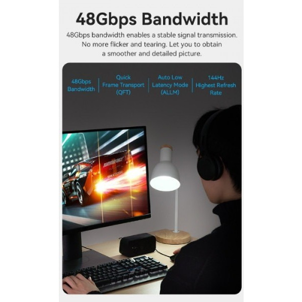 Фото - Кабель HDMI Vention HDMI M - M,15.0m, V2.1 (ALBBN)