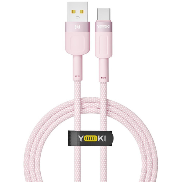 Фото - Кабель синхронизации данных YOKI STYLE Type-C 3A 1.2m Pink (YK-ST41) Фото - Кабель синхронизации данных YOKI STYLE Type-C 3A 1.2m Pink (YK-ST41)
