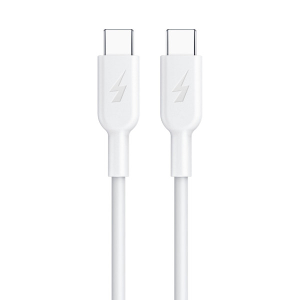 Фото - Кабель синхронизации данных Profit QY-81 Type-C to Type-C 1m PD3A White (000001367)