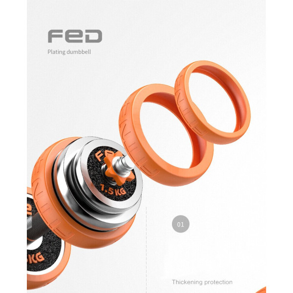 Фото - Набор гантелей и штанг FED 20KG Black FED-8007 (749233)