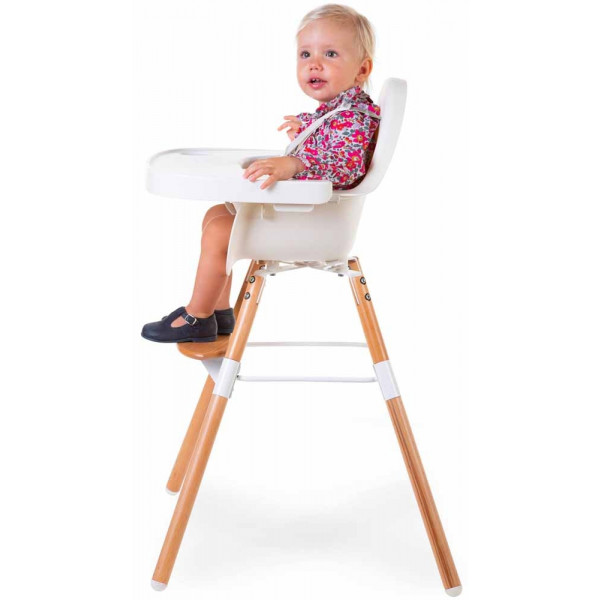 Фото - Стульчик для кормления классический Childhome Evolu 2 Natural/White (CHEVOCHNW)