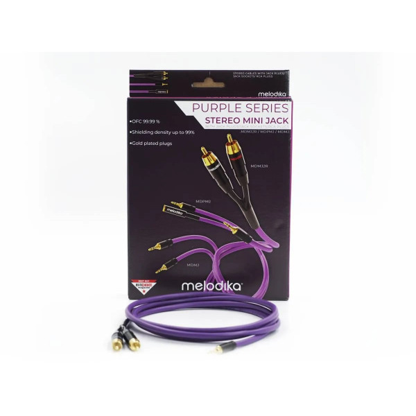 Фото - Кабель 3.5 мм - RCA Melodika 2xRCA length 1m (MDMJ2R10)