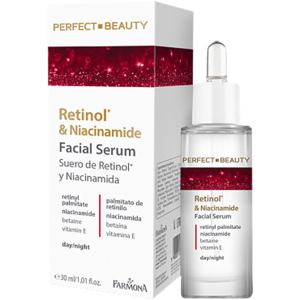 Фото - Сыворотка для лица Farmona Perfect Beauty против морщин с ниацинамидом и ретинолом 30 мл (5900117975879) Фото - Сыворотка для лица Farmona Perfect Beauty против морщин с ниацинамидом и ретинолом 30 мл (5900117975879)