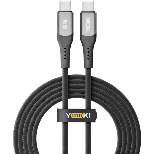 Фото - Кабель синхронизации данных YOKI SOLID Type-C to Type-C 60W 2m Black (YK-SO15)
