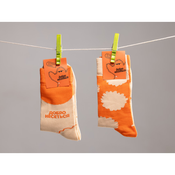 Фото - Носки Comfy Пуш оранжевые р.40-43