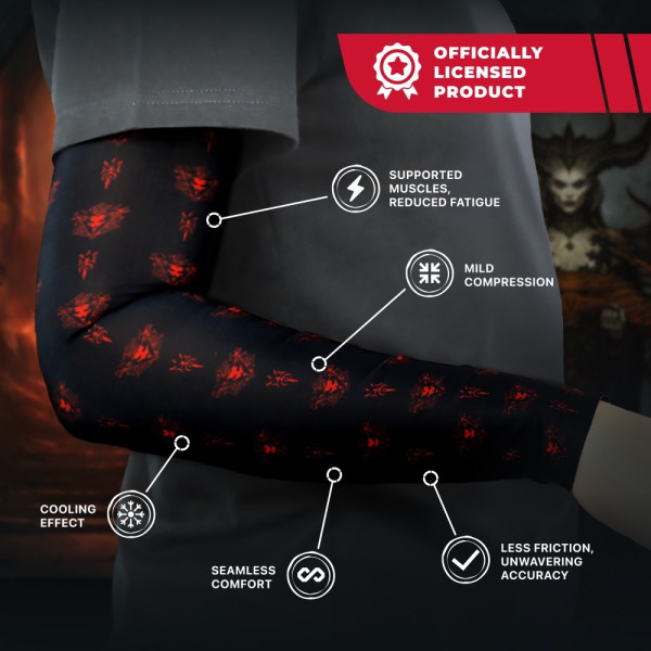 Фото - Геймерский рукав Diablo IV Lilith's Blood Petals бесшовный XL Черный (FD4SLEEVLILITH0XL)