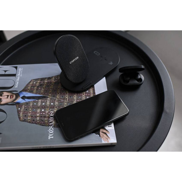 Фото - Беспроводное зарядное устройство Canyon WS-202 2in1 (CNS-WCS202B)