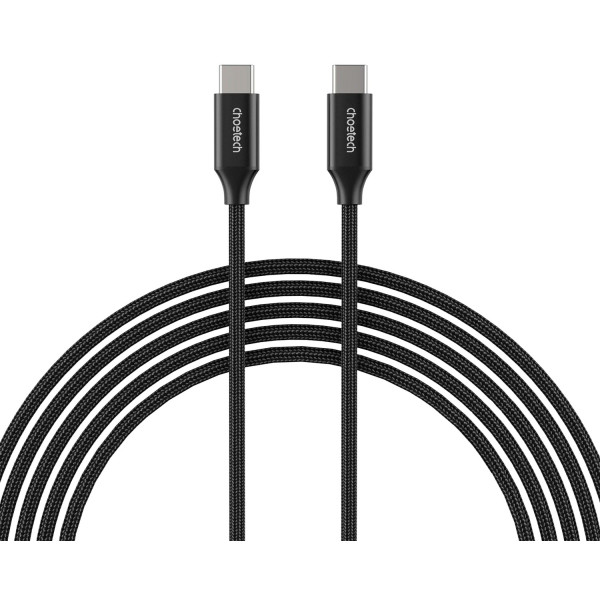 Фото - Кабель синхронизации данных Choetech USB 3.1 Gen2 Type-C M-M 2.0 м (XCC-1007-V2-BK)