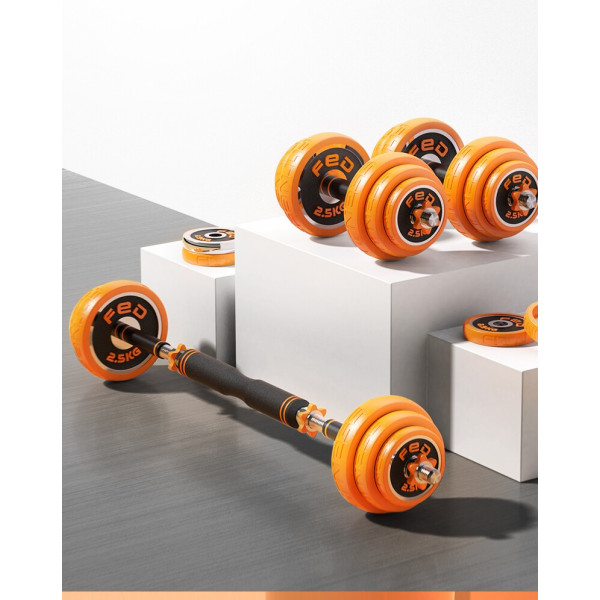 Фото - Набор гантелей и штанг FED 20KG Black FED-8007 (749233)