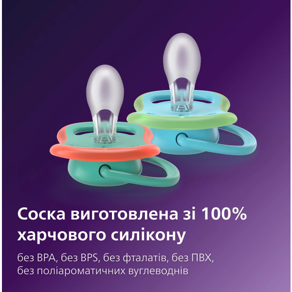 Фото - Ортодонтическая пустышка Philips Avent Ultra Air, 6-18 мес. (SCF087/10)